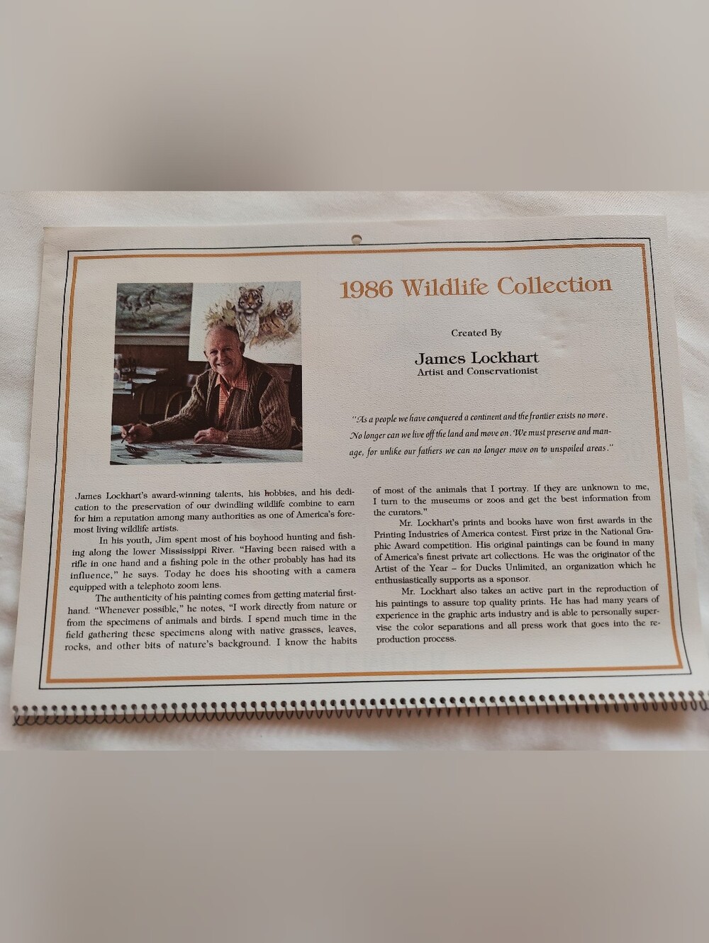 Vntg 1986 Wildlife Collection Callender, James Lockhart-Artist & Conservationist - Picture 3 of 16